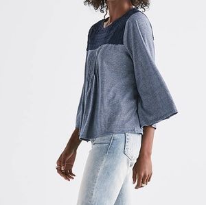 Lucky brand / Lace Yoke Stripe Top